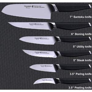 Cerasteel knife of satin blade