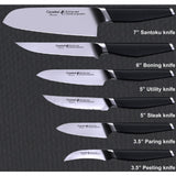 Cerasteel knife of satin blade