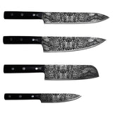 Martian knife-with black Titanium blade and laser feather pattern