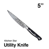 Fully Forged Damascus Steel knife-5" Utility Knife