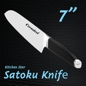 Cerasteel knife of satin blade-7" Santoku Knife