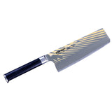 Martian knife-with pattern and Titanium color-7" Nakiri Knife
