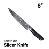 Fully Forged Damascus Steel knife-8" Carving Knife